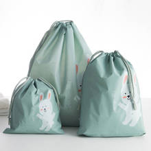 Waterproof Shoes Bag  Storage Cartoon Travel Bag PE Laundry Organizador Portable Tote Drawstring Bag Organizer Cover 2024 - buy cheap