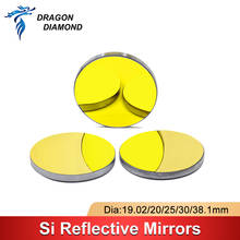 DRAGON DIAMOND-Espejos reflectantes láser de silicona CO2, 3 uds., diámetro 19,05/20/25/30/38,1mm para máquina de grabado láser de corte 2024 - compra barato