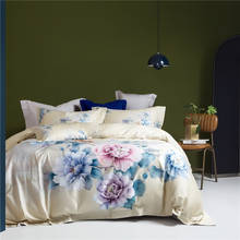 2020 Flowers bedding set King Queen Size Bed Linen 600TC egyptian Cotton Duvet Cover Bed Sheet Set Pillowcases 2024 - buy cheap