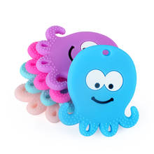 Keep&Grow 1pc  Silicone Octopus Teether BPA Free Rodents Baby Teethers Teething Toy Infant Teether Beads DIY Pacifier Chain 2024 - buy cheap