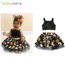 2Piece Baby Clothing Sets Halloween Sleeveless Vest Cute Pumpkin Lace Skirt Toddler Girls Boutique Outfits Toddler Clothes 1939 2024 - buy cheap