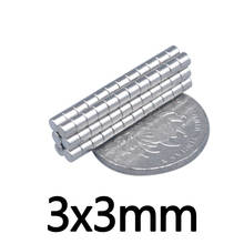 Ímãs de neodímio redondos n35 50/100/200 peças 3x3mm, disco pequeno ímã 3mmx3mm em massa pequena ímãs redondos 3x3mm ímãs fortes 2024 - compre barato