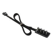 Computer Cooler Fans Splitter Hub 1 Female to 4 Way Male 4-Pin/3-Pin HUB Black 2024 - buy cheap