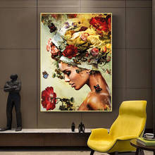 Modern Abstract Flower Butterfly Woman Canvas Painting Posters and Print Cuadro Wall Art for Living Room Home Decor (No Frame) 2024 - buy cheap