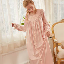 Nightgown Romantic Nightdress Elegant Autumn  Women Loose Cute Long Princess Sleepwear Long Sleeve Night Gown Soft Comfortable 2024 - buy cheap