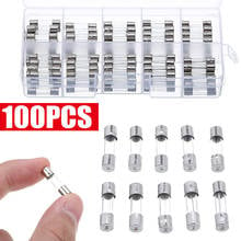 Fusíveis de vidro elétricos, 100 pçs, 0,2a, 0,5a, 1a, 2a, 3a, 5a, 6a, 8a, 10a, 15a, kit de fusível de tubo de vidro com sopro rápido de alta qualidade 2024 - compre barato