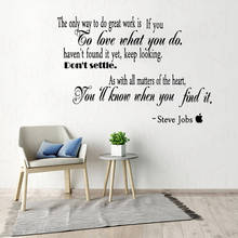 Famous Quotes By Steve Jobs Vinyl Wall Sticker Removable Inspirational Wall Decals For Office Living Room Decor WL1210 2024 - buy cheap