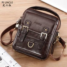 New Genuine Leather Men's Messenger Bag Fashion Waterproof Male Shoulder Cross Body Bag Casual Business Handbags Oil Wax Cowhide 2024 - buy cheap