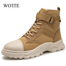 Botas masculinas de inverno estilo militar, bota de lona antiderrapante masculina soldada 2024 - compre barato