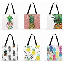 Pineapple Art Painting Print Bag Women Casual Tote Ladies Shoulder Bag Outdoor Beach Bags Women Clutch Bag Foldable Shopping Bag 2024 - buy cheap