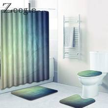 Zeegle Waterproof Bath Curtain Curtain Cute Bath Mat Set Polyester Toilet Floor Mat Anti-slip Foot Rug Bathroom Accessories 2024 - buy cheap