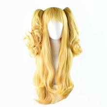 Anime Citrus Aihara Yuzu Yellow Ponytail Long Role Play Heat Resistant Synthetic Hair Halloween Party Cosplay + Free Wig Cap 2024 - buy cheap