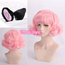 Ichigo Momomiya Wig Anime Tokyo Mew Mew Cosplay Short Cute Pink Wig With Ears Hairpins Heat Resistant Synthetic Wigs + a wig cap 2024 - buy cheap