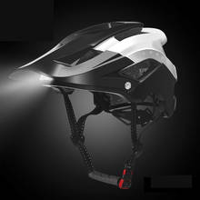 Rockbros bicicleta capacete de luz intergrally-moldado bicicleta farol ciclismo capacete de segurança esportiva mtb bicicleta boné capacete 2024 - compre barato
