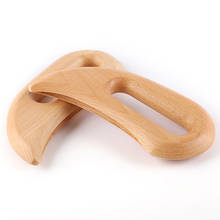 Скребок для гуаши из натурального бука, деревянный массажер для шеи и ног, устройство для расслабления мышц, терапия древесиной Acupoint Gua Sha 2024 - купить недорого
