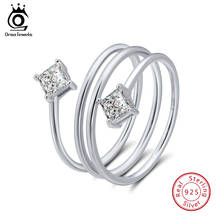 Orsa jewels, anéis de prata esterlina real 925, anéis femininos, design exclusivo, zircônio claro, joias para mulheres, presente para namorada osr61 2024 - compre barato