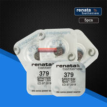 Аккумуляторная батарея для часов renata с оксидом серебра 379 SR521SW 521 1,55 V renata 521 Bottun 2024 - купить недорого