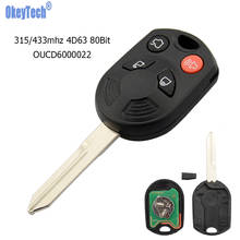 OkeyTech Remote Car Key For Ford Edge Escape Expedition Flex Fusion Mustang Taurus Lincoln 315/433mhz 4D63 80Bit Chip Fob Blank 2024 - buy cheap