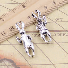 5pcs Charms 3D Rabbit 36x15mm Tibetan Bronze Silver Color Pendants Antique Jewelry Making DIY Handmade Craft 2024 - buy cheap