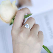 Драгоценный камень драгоценный камень карата природный Небесно-Голубой Топаз Драгоценные Камни бриллиантовое серебряное круглое кольцо для женщин подарок изящные ювелирные изделия 2022 - купить недорого