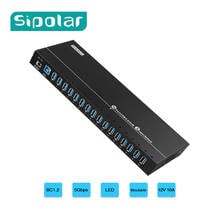 Sipolar new arrival unique design metal 16 port USB 3.0 data syncs and charging hub with 120W power for iphone ipad tablets 2024 - buy cheap