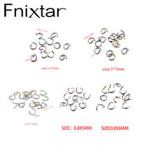 Fnixtar 0.8*5/6mm 1*5/6/7mm 1.2*7mm Rainbow Color Stainless Steel Open Jump Ring DIY Finding Open Single Split Ring 100pcs/lot 2024 - buy cheap