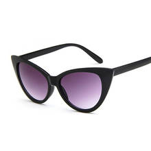 Gafas de sol de estilo ojo de gato para mujer, anteojos de sol femeninos con montura pequeña, de marca de diseño a la moda, con espejo, con UV400 2024 - compra barato