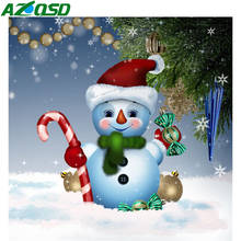 AZQSD Diamond Painting Christmas Snowman Cross Stitch Kits Full Square Drill Diamond Embroidery Sale Cartoon Home Decoration 2024 - buy cheap