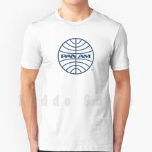 Pan am meados de 1950s globo t camisa impressão para homem algodão novo legal t pan am pawamerch panam pan americano mundo airways pan americano 2024 - compre barato