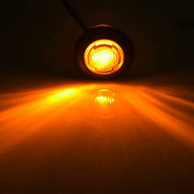 1pcs 3/4" Amber Yellow Small Round Side Marker Lights 3LED Button Lamps Lorry 12V 2024 - buy cheap