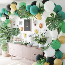 LQZZY 156pcs Green Balloon Garland Latex Balloon Arch Safari Jungle Party Wild One Birthday Party Decoration Kids Baby Shower 2024 - buy cheap