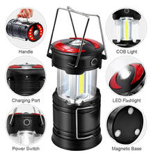 Lanterna led recarregável para acampamento, lanterna super brilhante com 4 modos, resistente à água, luz externa portátil, lâmpada de emergência para camping 2024 - compre barato