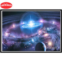 Мозаичная картина Вселенная Алмазная вышивка полная круглая Алмазная картина Млечный Путь пейзаж 5D Сделай Сам Вышивка крестом украшение для дома 2024 - купить недорого