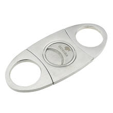 COHIBA Stainless steel Cigar Cutter Smoking Accessories Silver Metal Pocket Plastic Handle Classic for Gift 2024 - buy cheap