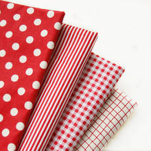 160x50cm Red Jade Dotted Striped Plaid Twill Pure Cotton Cloth making Bedding Clothing Fabric Handmade home decoration 2024 - buy cheap