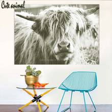 5d pintura diamante perfuração completa quadrada highland gados ponto cruz bordado de pedras de strass animal vaca decoração de casa 2024 - compre barato