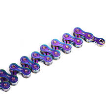 SUMC Colorful MTB Road Bike 8/9/10/11/12 Speed Chain  8 9 10 11 12s Semi Hollow Bicycle Chain For Shimano SRAM Campagnolo 2024 - buy cheap