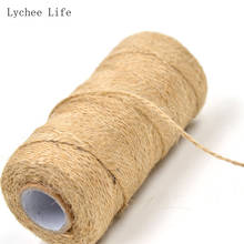 Lychee Life 100M Natural Hemp Twine Cords Jute Twine Sewing Rope Garment Fabric Home Decoration 2024 - buy cheap