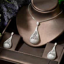 HIBRIDE African 2pcs Bridal Zirconia Jewelry Sets for Women Necklace and Earring Set Wedding Party set de collar y aretes N-1886 2024 - buy cheap