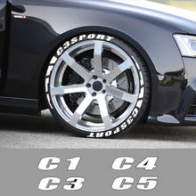 Pegatinas de goma permanentes 3D para neumáticos de coche, accesorios para Citroen C4, CACTUS, Picasso, Aircross, C5, C3, C1, C2, C4L, C6, C8, VTS 2024 - compra barato