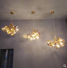 Lustre de decoração para sala de estar, estilo nórdico, criativo, aço inoxidável, dourado, para sala de jantar, fachada, decoração, rede, ramo vermelho 2024 - compre barato