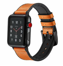 Leather Silicone Band for apple watch 44mm 40mm strap iwatch series 6 5 4 3 2 1 Bracelet 38mm 42mm Accessories Wrist Replacement 2024 - buy cheap