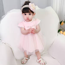 Bebê recém-nascido vestido da menina para meninas vestido de aniversário moda bonito princesa vestido de bebê infantil roupas da criança 0-3y 2024 - compre barato