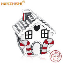 2022 Christmas Newest 925 Sterling Silver Enamel House Charm Beads Fit Original pan Charms Bracelets DIY berloque Jewelry 2024 - buy cheap