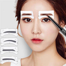 4Pcs Reusable Eyebrow Stencil Stickers Eye Brow Drawing Shaper Template Eyes Grooming Brow Painted Model Eye Makeup Tools 2024 - buy cheap