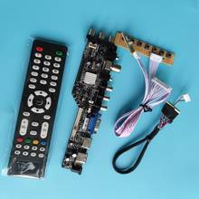 Комплект для LTN156AT24-L01/LTN156AT24-W01 HDMI-совместимой AV-панели DVB-T2 плата цифрового контроллсветодиодный USB VGA TV 1366X768 пульт дистанционного управления 2024 - купить недорого