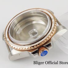 fit MIYOTA 8215 8205 MINGZHU 2813 ETA 2836 Steel Watch Case Unidirectional Rose Gold Bezel Sapphire Glass Screw 2024 - buy cheap