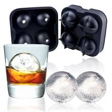 Sphere Mould Party Bar Silicone Ice Hockey Maker Mold 4 Hole Ice Cube Ball Drinking Wine Tray Brick Round Maker Mold 2024 - buy cheap