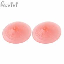 alvivi 1 Pair Women Silicone Nipples Breast Reusable Self-adhesive Breathable Invisible Push Up Bra Nipple Covers Form Costumes 2024 - buy cheap