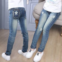 Children denim Pants kids girls ripped jeans baby kids start leggings autumn girl cotton casual pencil trousers baby girl jeans 2024 - buy cheap